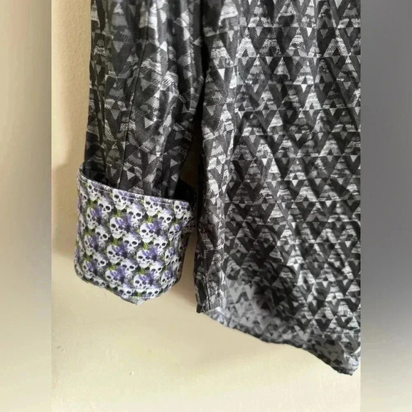 Robert Graham Button Down Shirt Flip Cuff Size L - Picture 10 of 10